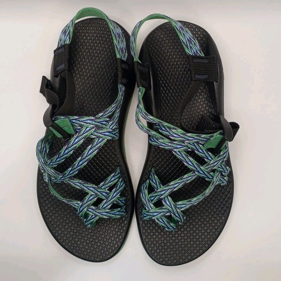 Chaco ZX/2 Cloud Sandals Adjustable‎ Straps Woven Design Women's Sz 7 Teal - Picture 6 of 10